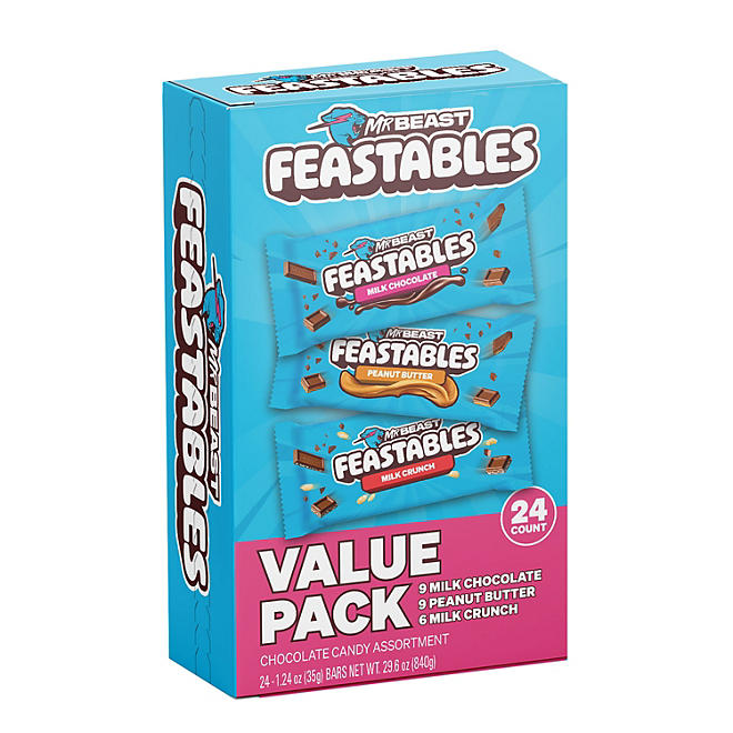 Pack de 24 Feastables de Mr Beast
