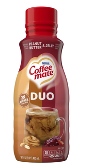 Crème liquide Coffee Mate – Duo beurre de cacahuète et gelée