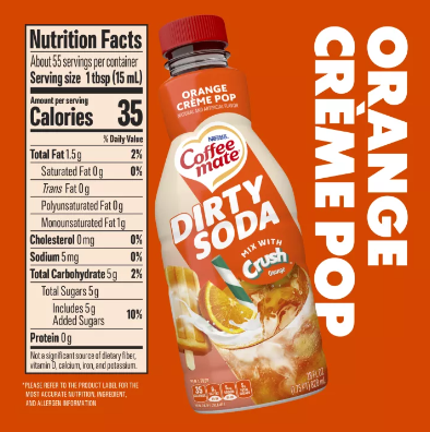 Coffee Mate Dirty Soda Orange Crème Pop