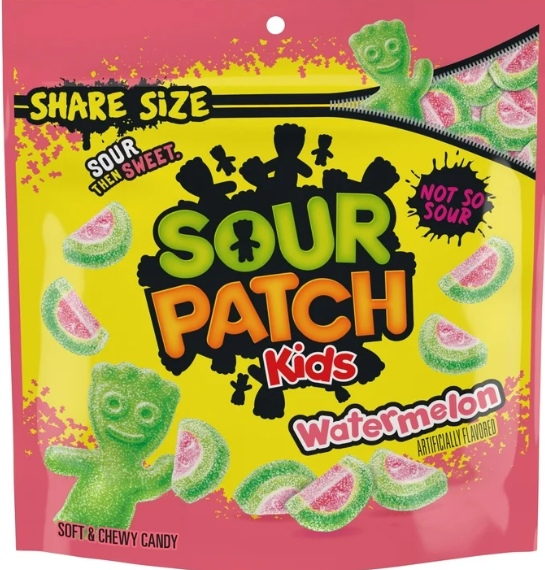 SOUR PATCH KIDS Watermelon Soft & Chewy Candy – Share Size 340g Bag