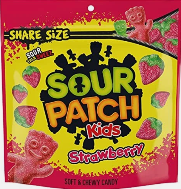 Sour Patch Kids Strawberry – Soft & Chewy Candy (340g)
