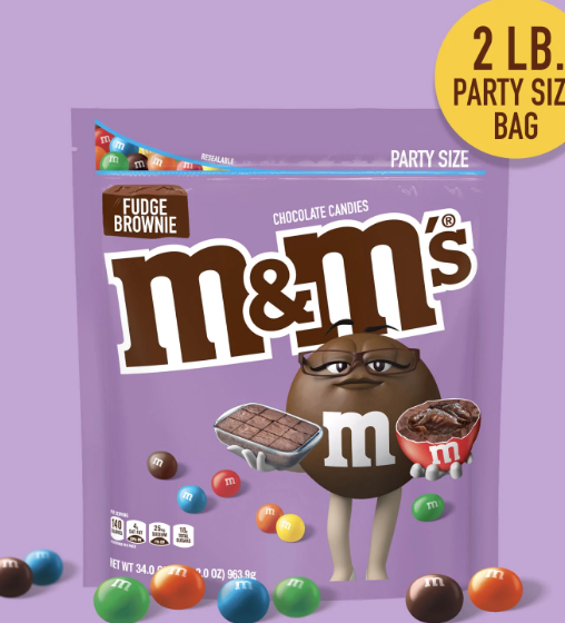 M&M’s Fudge Brownie Chocolate Candy – Share Size Bag (963 g)