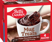 Betty Crocker Mug Treats Triple Chocolate Cake Mix – Rich Chocolate Indulgence (354 g Box)