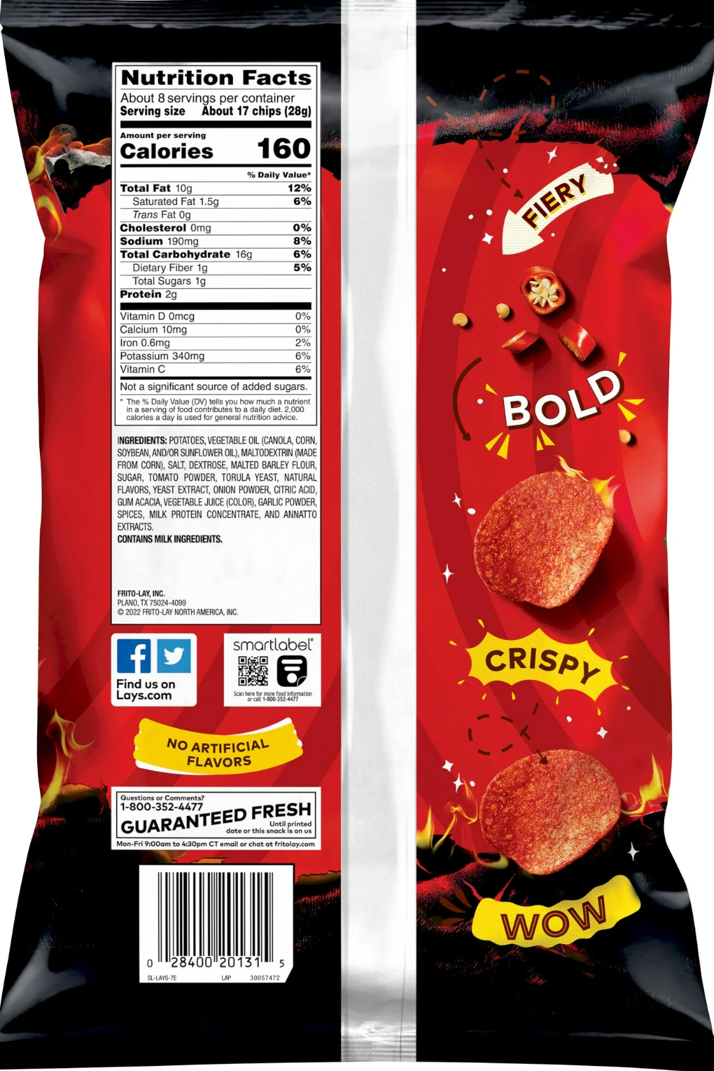 Lay’s Flamin’ Hot Potato Chips – Spicy & Crunchy Heat (220 g Bag)