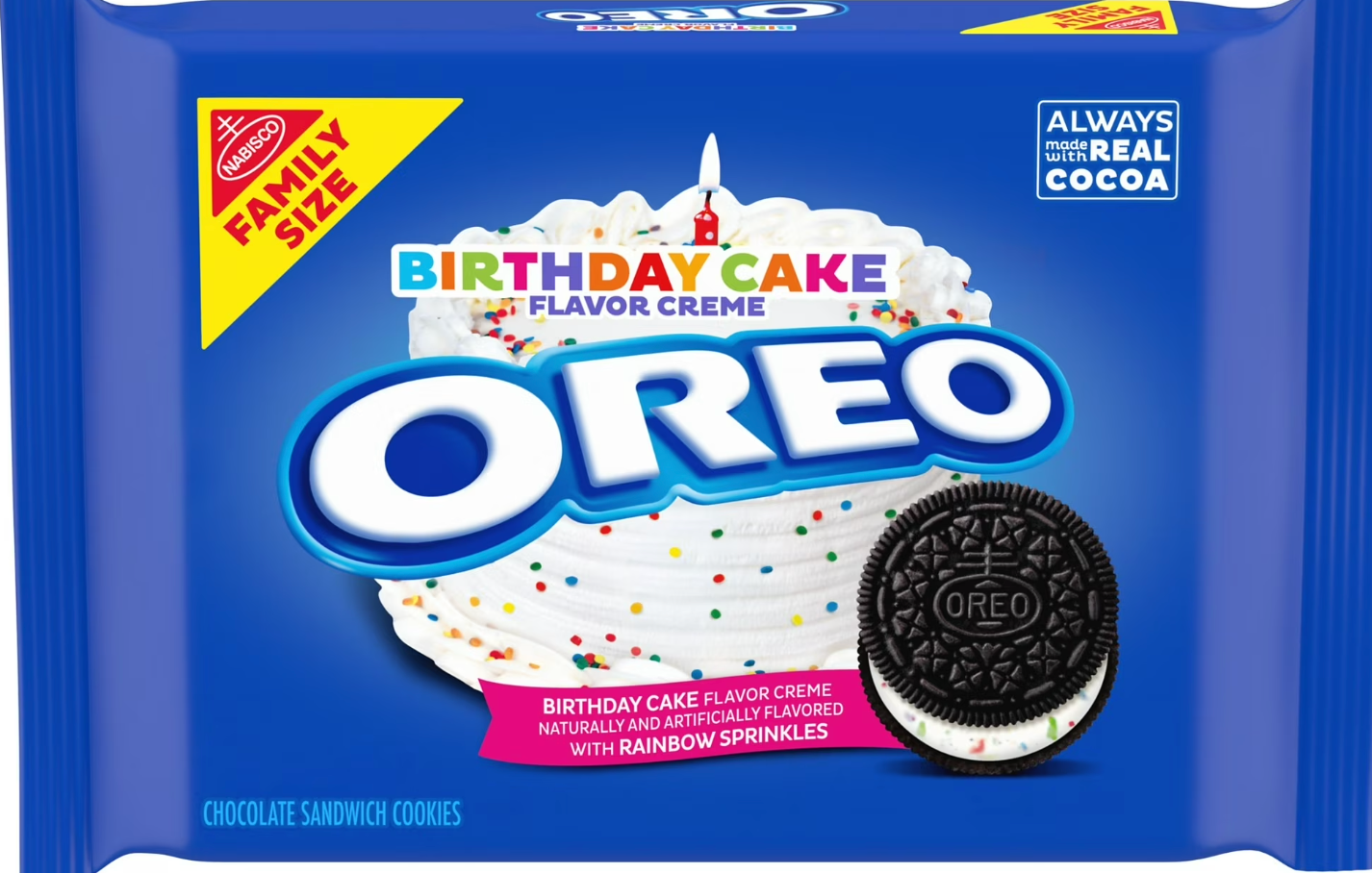 Oreo Birthday Cake Sandwich Cookies – Celebrate Every Bite (303 g Pack)