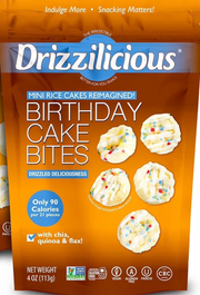 Drizzilicious Birthday Cake Rice Cake Bites – Sweet, Crunchy Guilt-Free (113 g Bag)