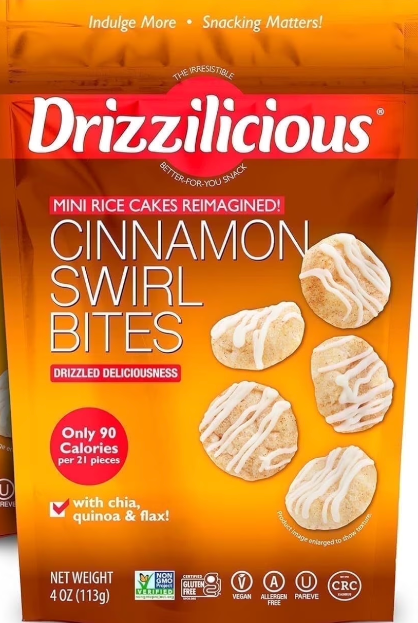 Drizzilicious Cinnamon Rice Cake Bites – Sweet, Spiced & Guilt-Free (113 g Bag)