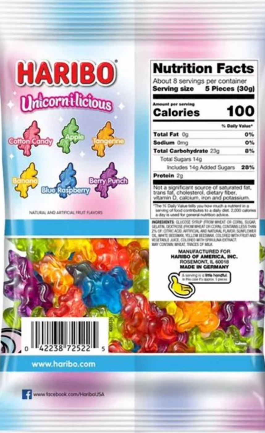 Haribo Unicornlicious – Magical Fruity Gummy Fun (227 g Bag)