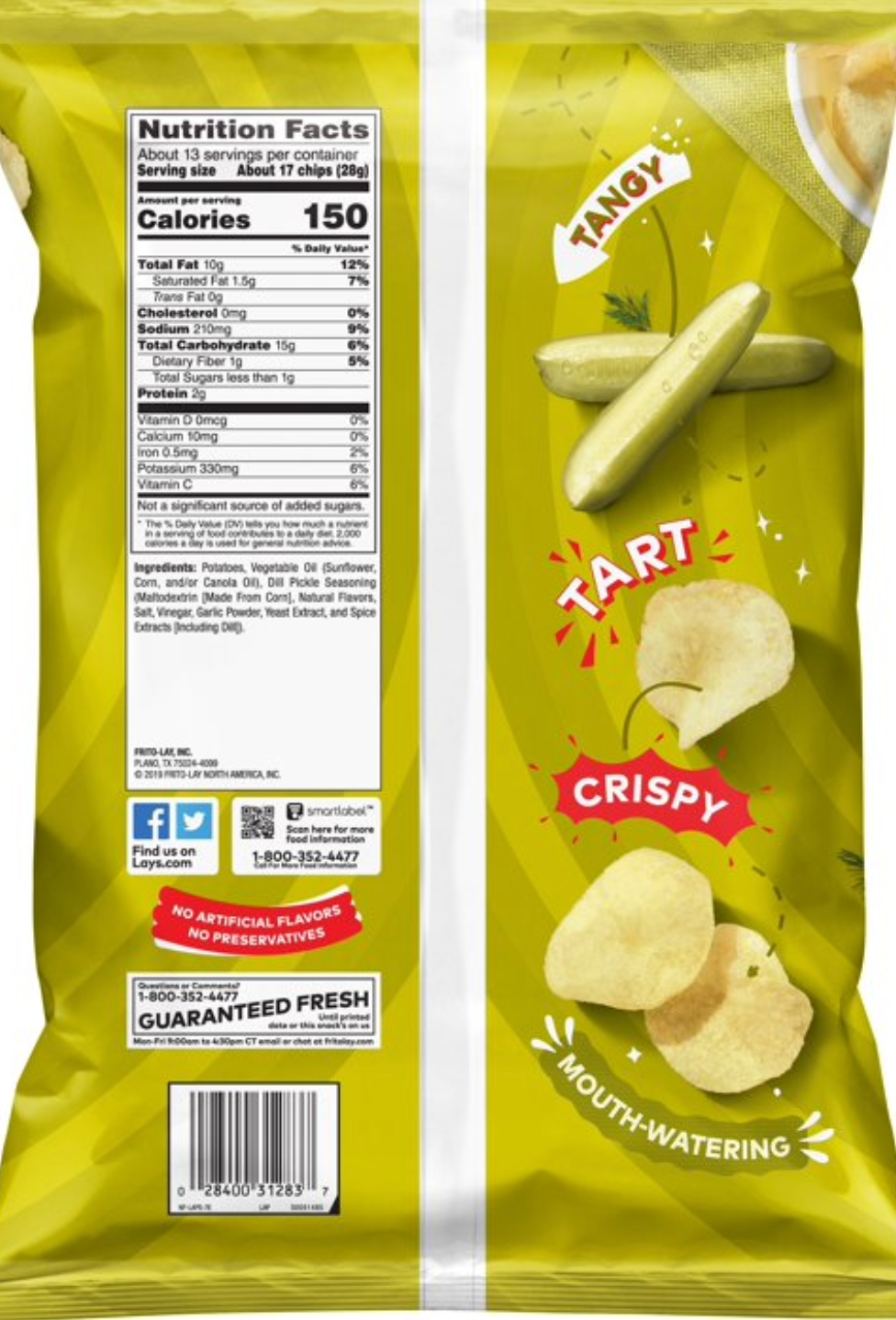 Lay’s Dill Pickle Crisps – Tangy, Crunchy Totally Addictive (220 g Bag)
