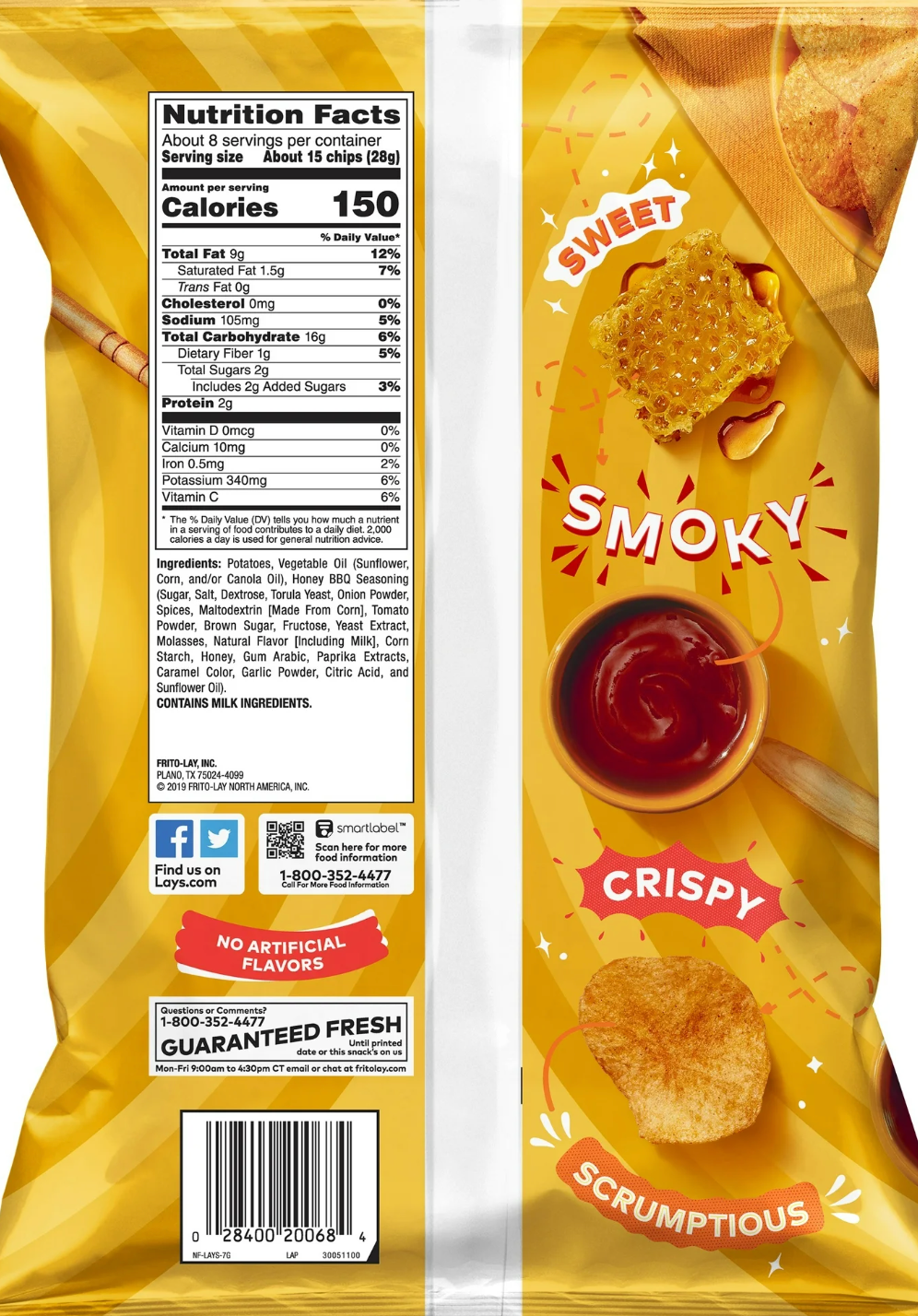 Lay’s Honey Barbecue Crisps – Sweet, Smoky & Perfectly Crunchy (220 g Bag)