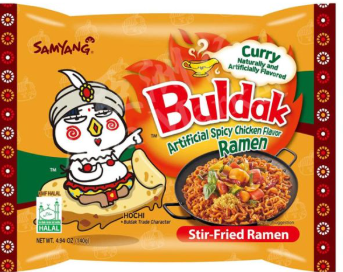 Samyang Buldak Curry Hot Chicken (5 pack) best before July 2024
