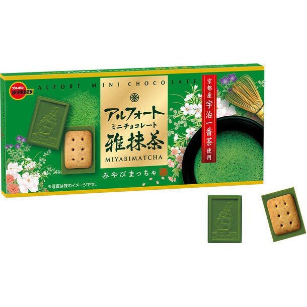 Bourbon Alfort Mini Matcha Chocolate Biscuit 55g