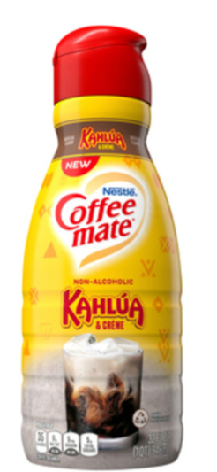 Crème à café liquide Coffee Mate Khalua et Creme