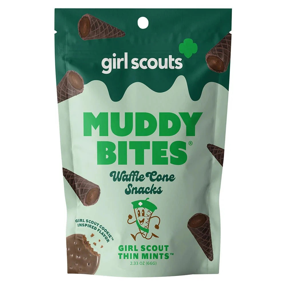 Muddy Bites Waffle Cone Snack Girl Scout Thin Mints 66 g