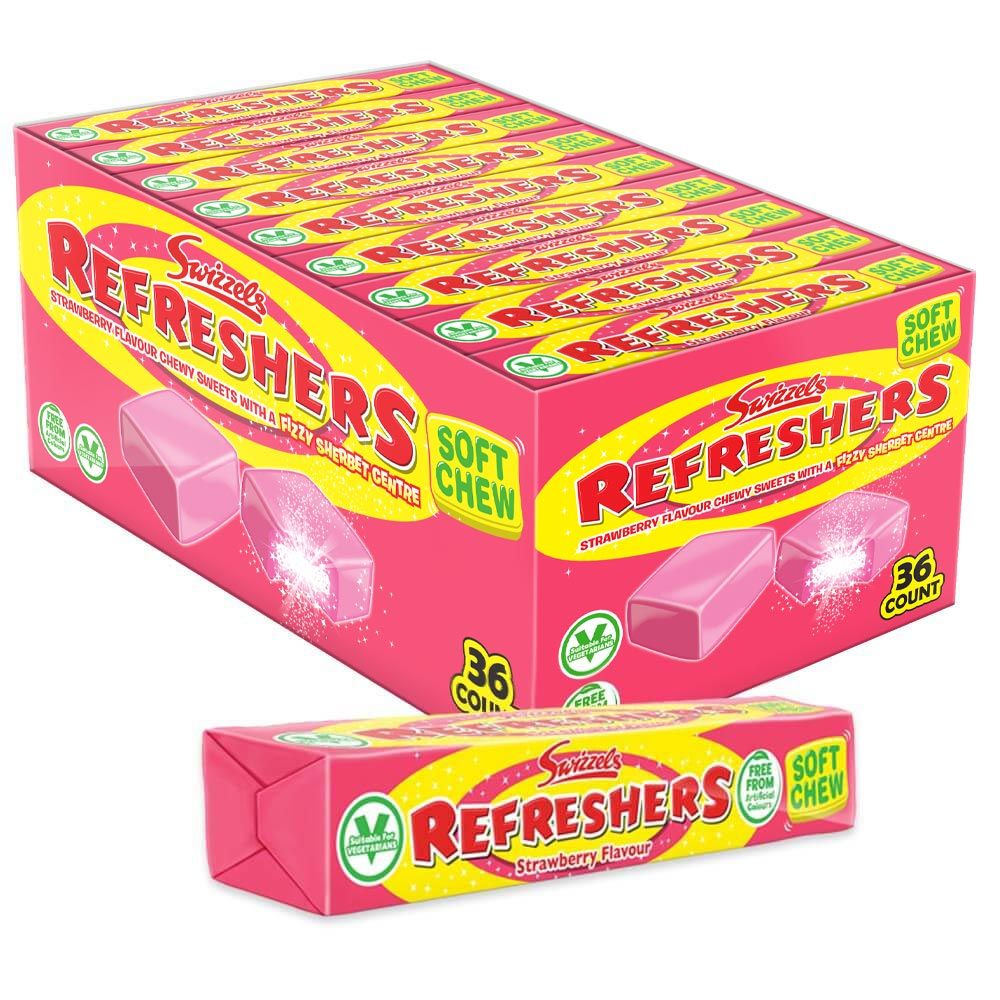 Swizzels Refreshers Chews Strawberry Stick Packs 43g