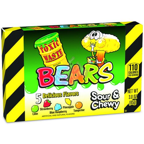 Boîte de théâtre Toxic Waste Bears Sour and Chewy 85 g