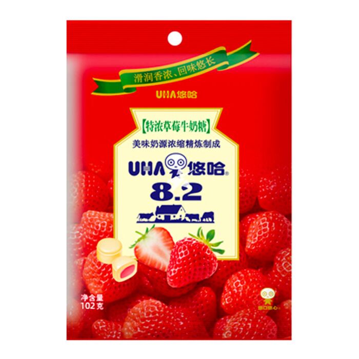 UHA Tokuno Milk Candy Strawberry Flavour 102g