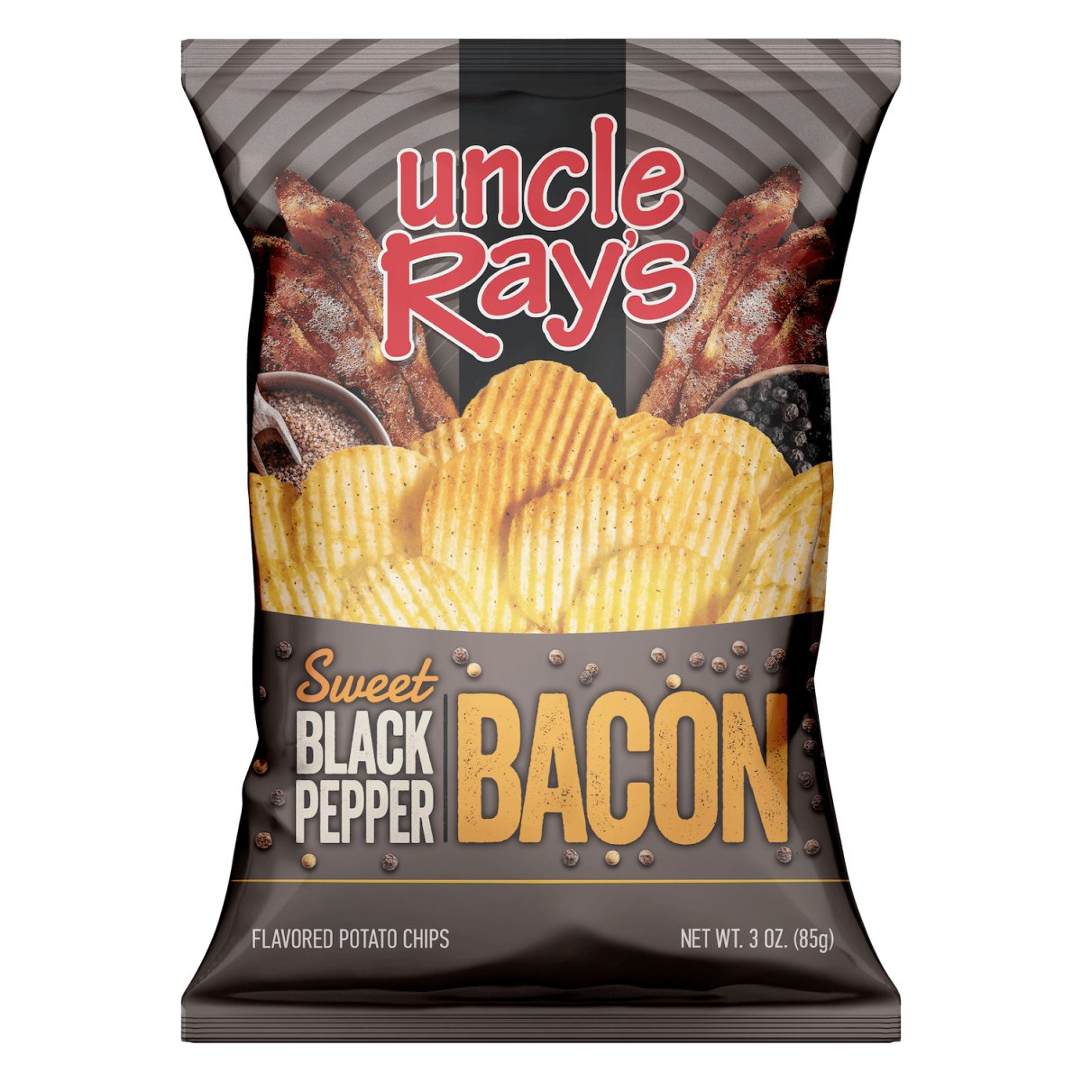 Uncle Ray's Sweet Black Pepper Bacon Chips 85g