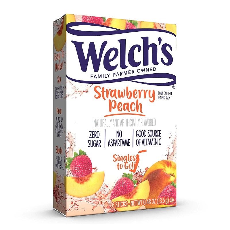 Welch's Strawberry Peach Singles to Go 6 pack 13g
