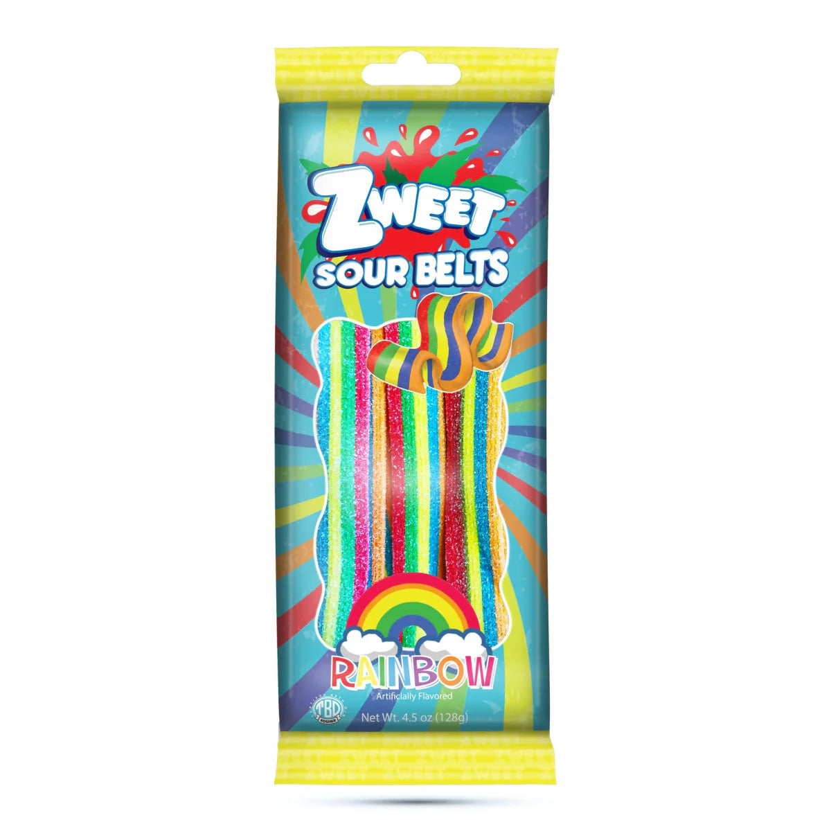 Zweet Sour Rainbow Belts 128g