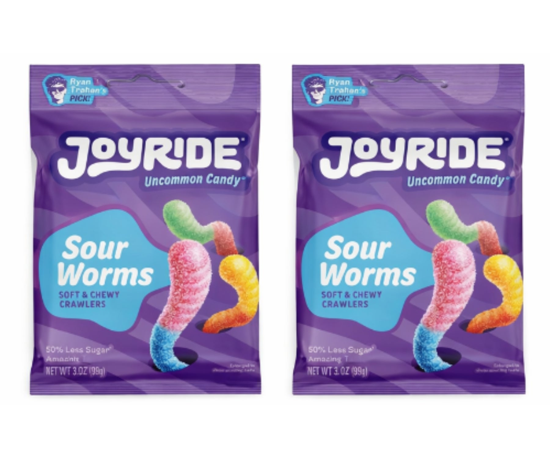 Twin Pack Joyride Candy Sour Gummy Worms