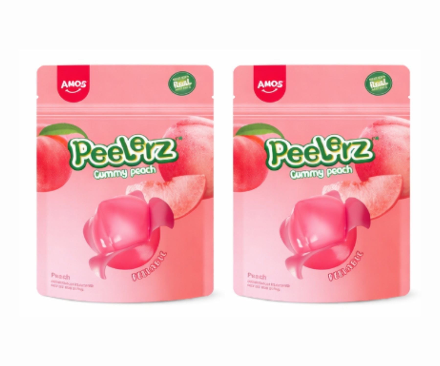 Twin Pack Amos Peelerz Gummy Peach 170g