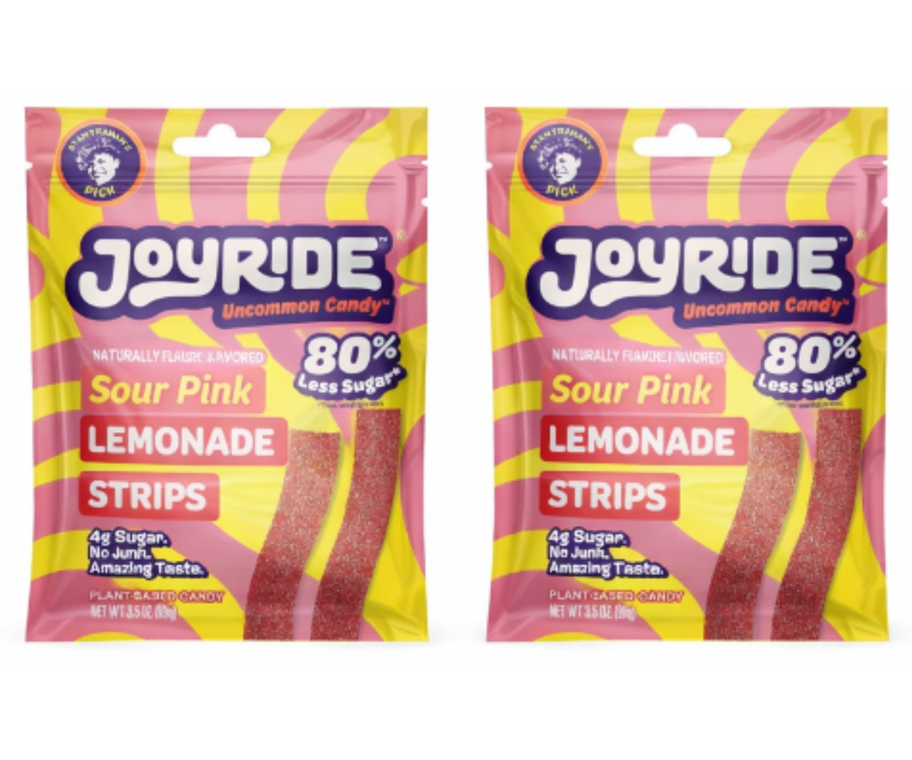 Twin Pack Joyride Uncommon Candy Sour Pink Lemonade Strips