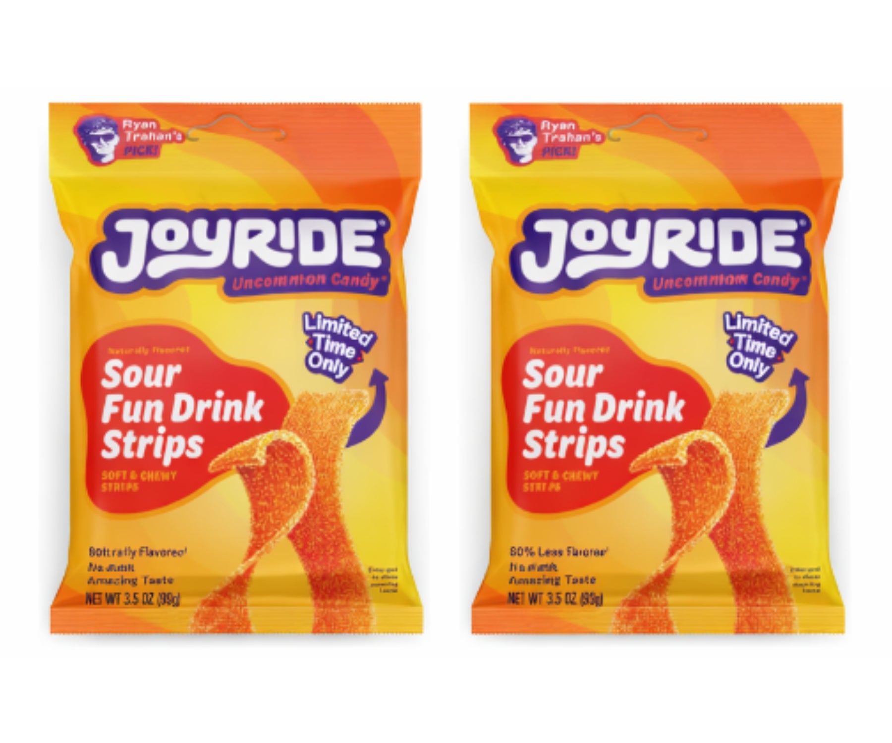 Twin Pack Joyride Sour Fun Drink Strips – Uncommon Candy with a Fizzy, Tangy Hit