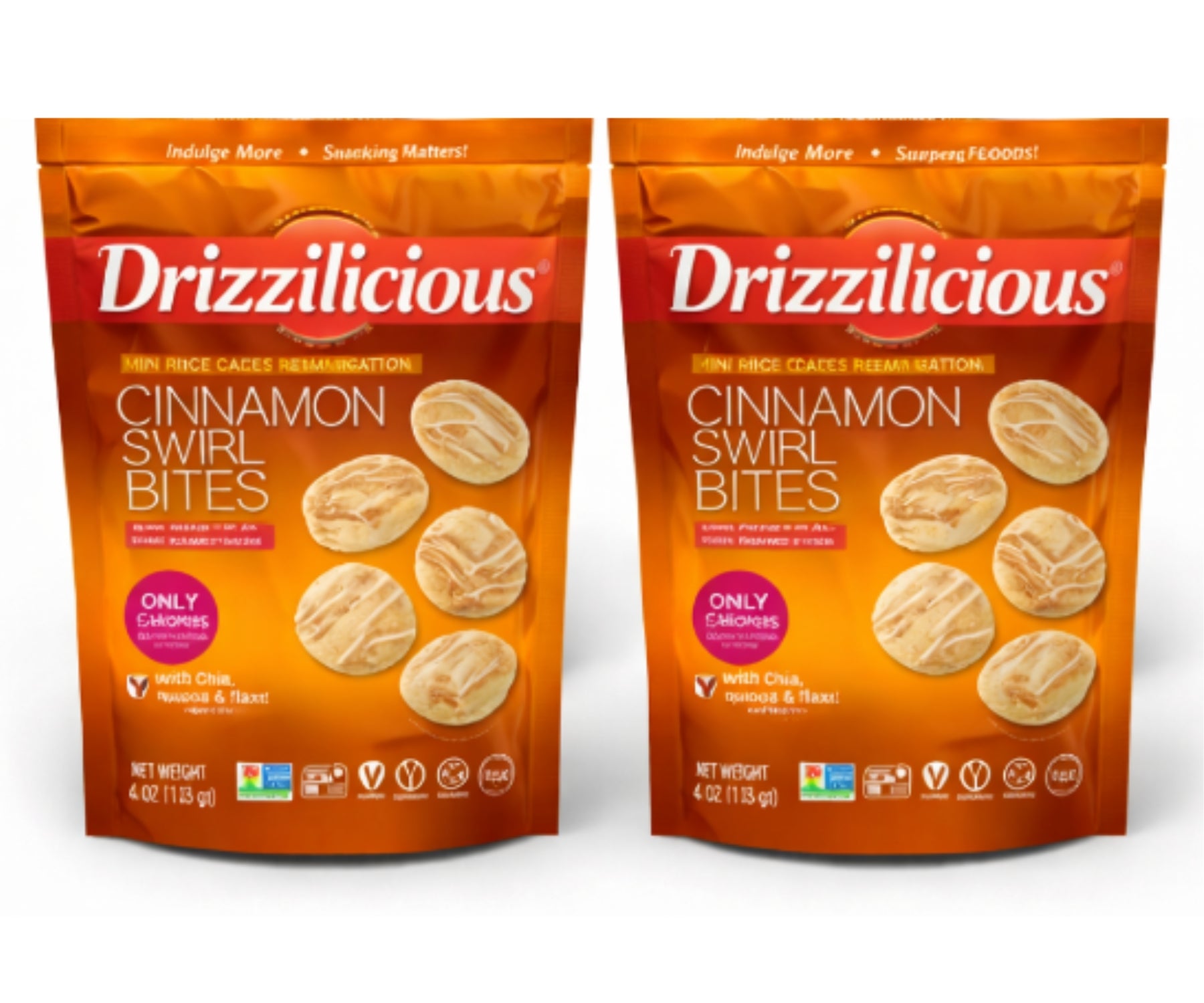 Twin Pack Drizzilicious Cinnamon Rice Cake Bites