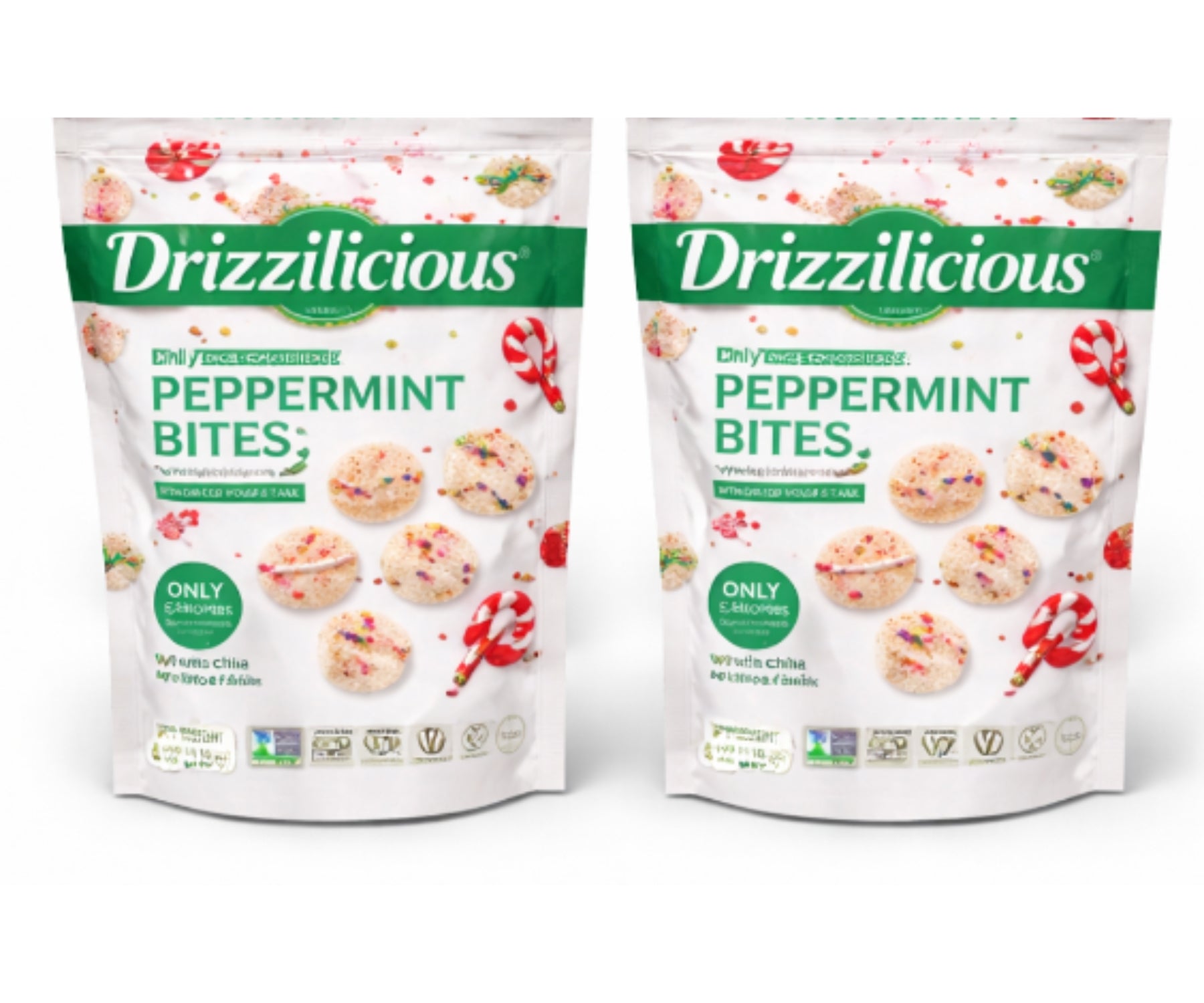 Twin Pack Drizzilicious Peppermint Rice Cakes 4 oz