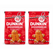 White Smoke Twin pack Dunkin Gingerbread Flavoured Ground Coffee 12 oz
