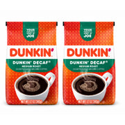 White Smoke Twin Pack Dunkin Decaf Ground Coffee 12 oz