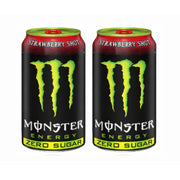 Black Twin Pack Monster Energy Strawberry Shot Zero Sugar 500 ml (USA Release)