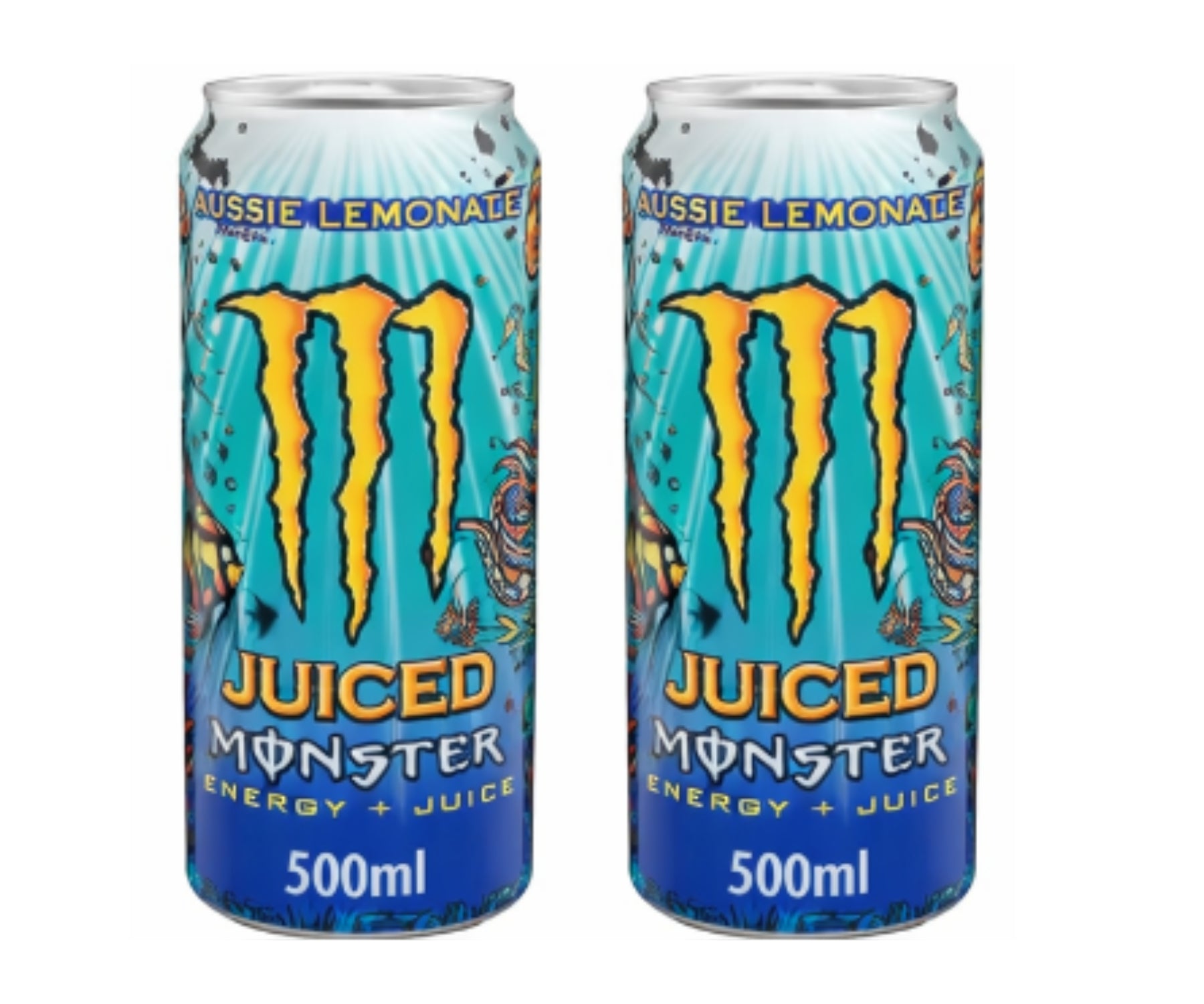 Twin Pack Monster Energy Juiced Aussie Lemonade 500 ml