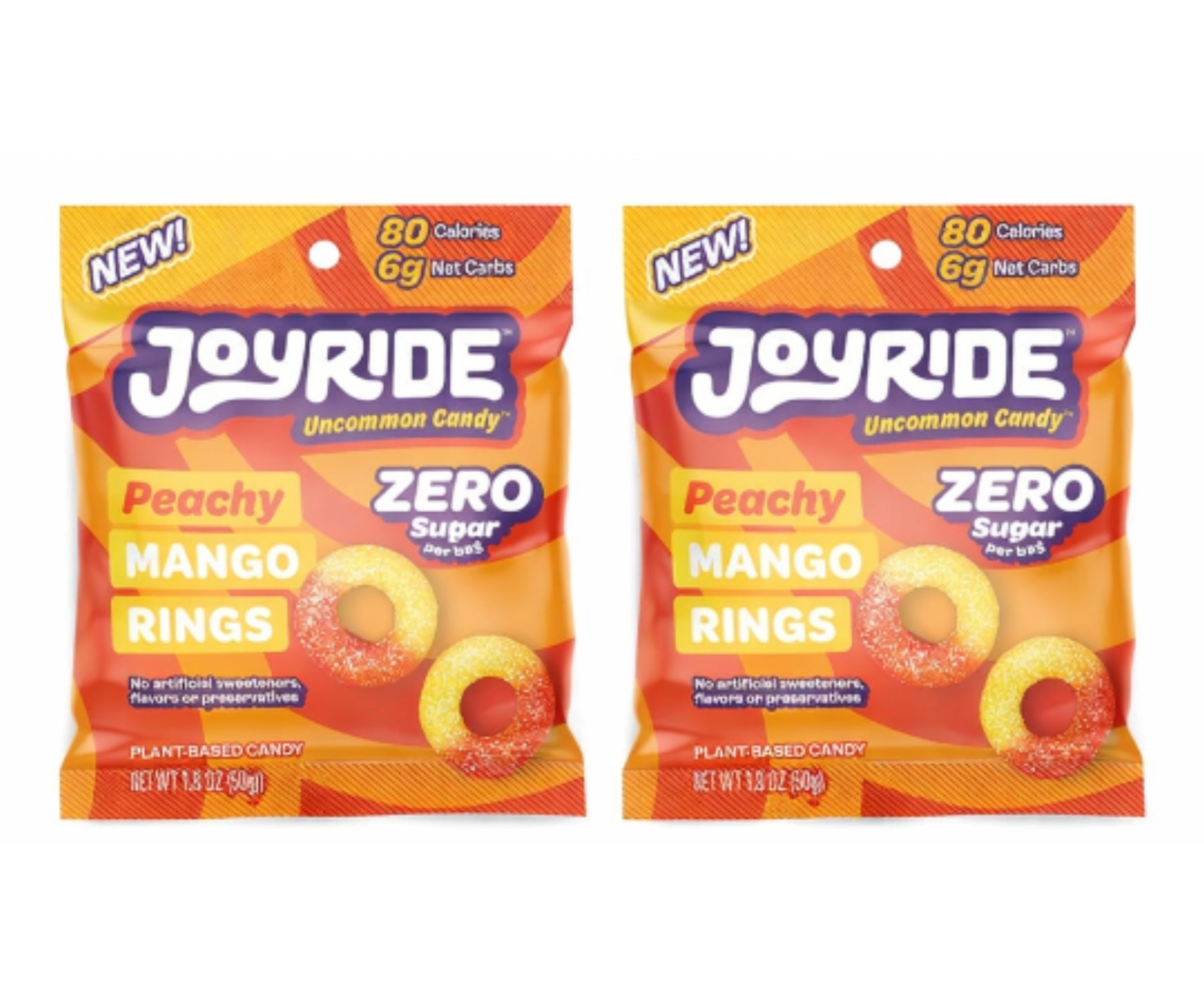 Twin Pack Joyride Uncommon Candy Peachy Mango Rings