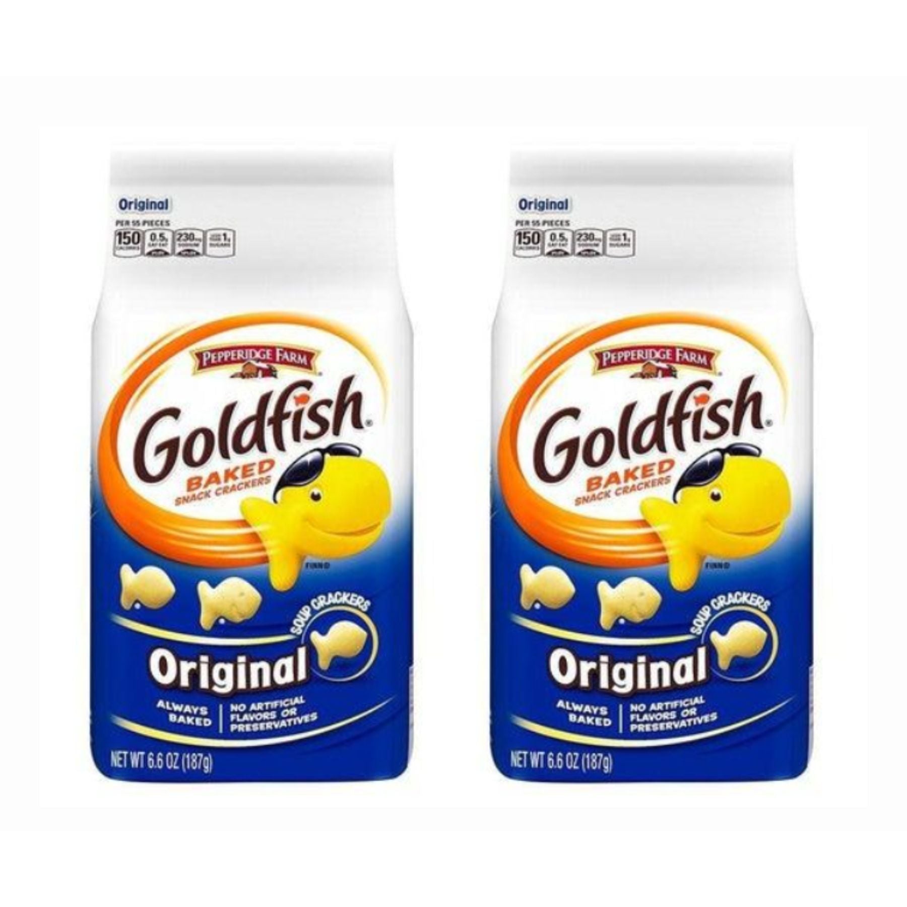 White Smoke Twin pack Pepperidge Farm Goldfish Original 187g