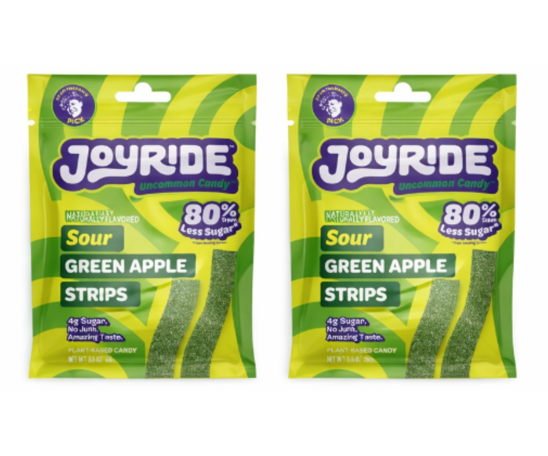 Twin pack Joyride Uncommon Candy Sour Green Apple Strips
