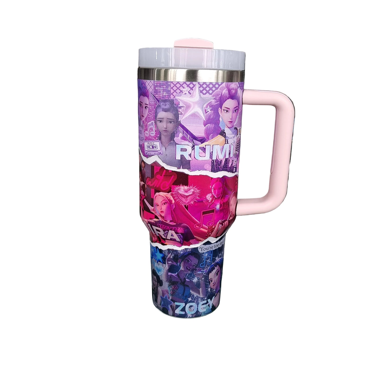 Rumi & Ira Collage Cup – Stanley Style KPop Demon Hunters Cup
