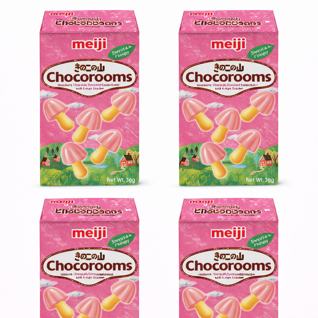 White Smoke 4 Pack Meiji Chocorooms Strawberry 36g