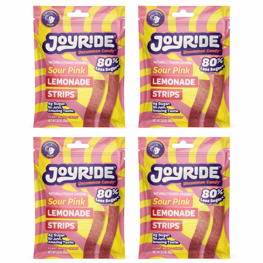 4 Pack Joyride Uncommon Candy Sour Pink Lemonade Strips