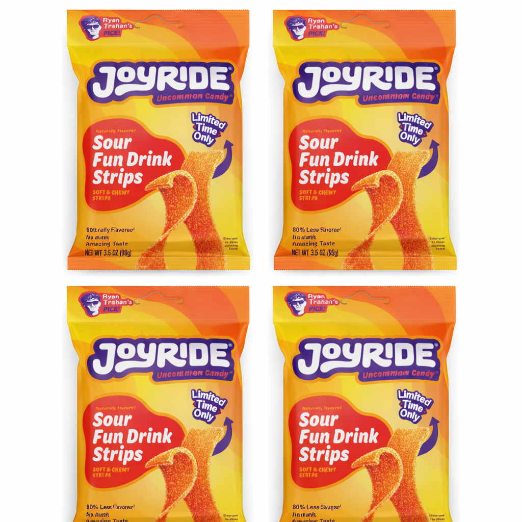 4 Pack Joyride Sour Fun Drink Strips – Uncommon Candy with a Fizzy, Tangy Hit