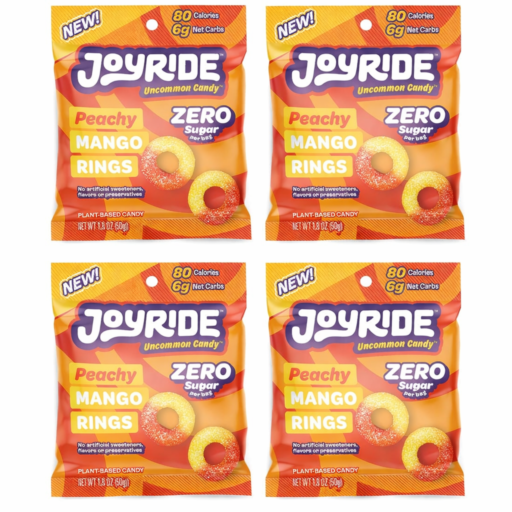 4 Pack Joyride Uncommon Candy Peachy Mango Rings