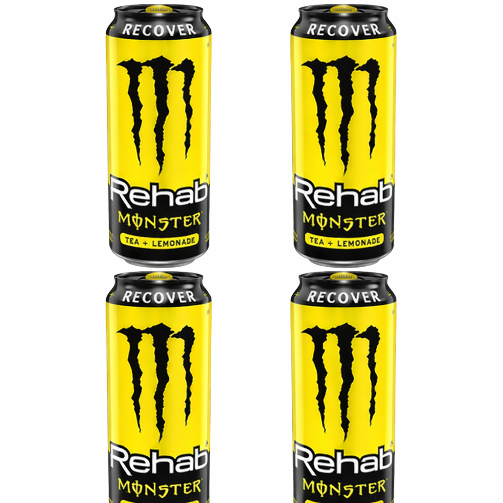 4 Pack Monster Energy Rehab Tea + Lemonade 458 ml