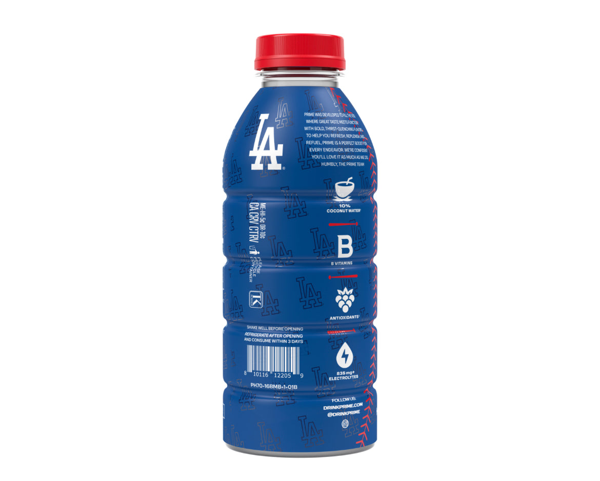 ソフトドリンク PRIME ICE POP DODGERS BOTTLE BLUE NEW ! RARE Blue LA Dodgers Prime Hydration Drink 16.9 FL OZ