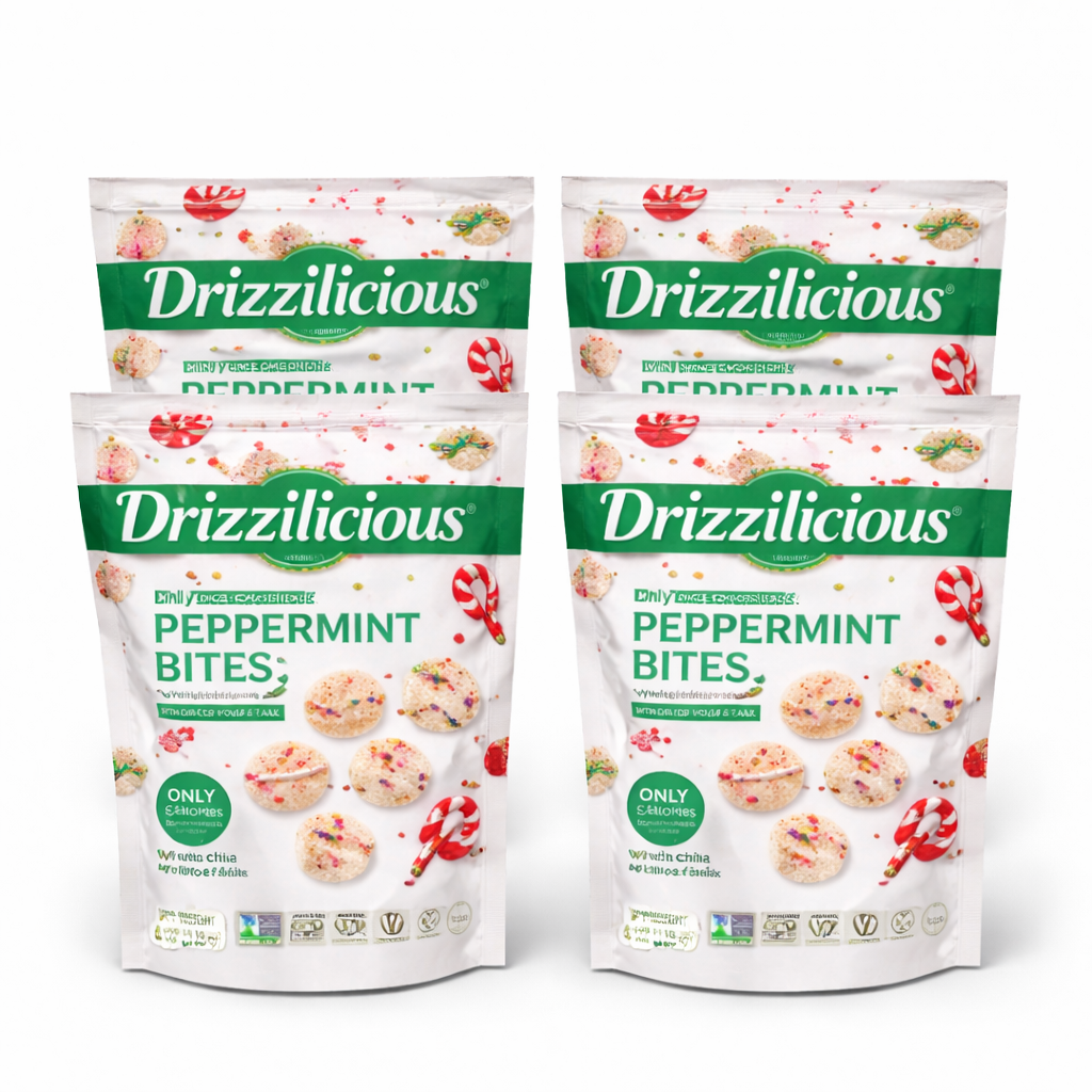 4 Pack Drizzilicious Peppermint Rice Cakes 4 oz