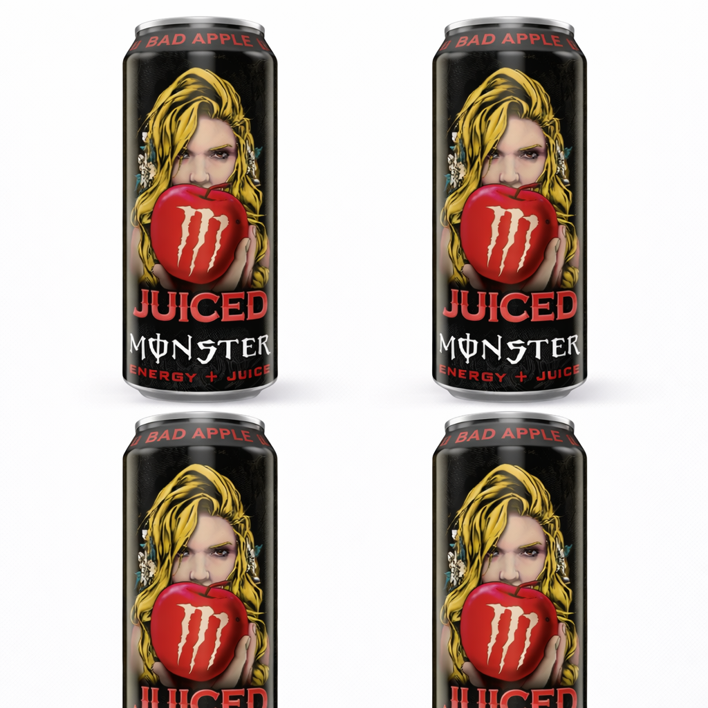 White Smoke 4 Pack Monster Energy Juiced Bad Apple 500ml