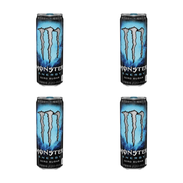 White Smoke 4 Pack Monster Energy Absolutely Zero 355ml (Japanese Blue Can)