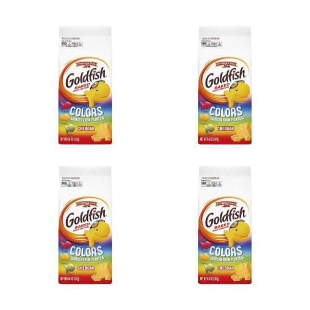 4 Pack Goldfish Crackers Colors Cheddar