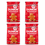 White Smoke 4 pack Dunkin Gingerbread Flavoured Ground Coffee 12 oz