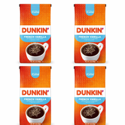 White Smoke 4 Pack Dunkin French Vanilla Ground Coffee 12 oz